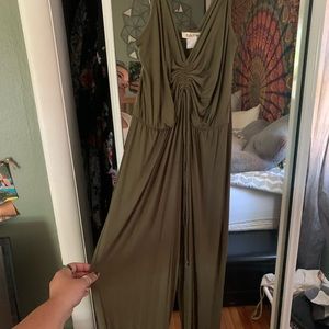 olive green jumpsuit